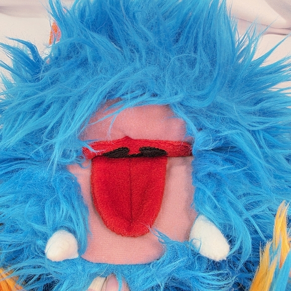 Folkmanis Blueper Monster Two Handed Stage Puppet Plush Blue and Orange 15 Inch - Picture 3 of 13